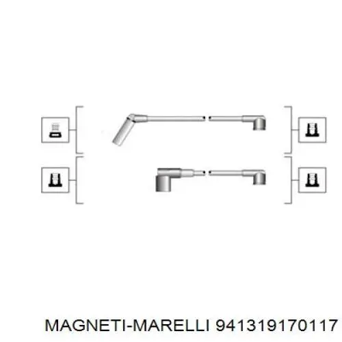 941319170117 Magneti Marelli дріт високовольтні, комплект