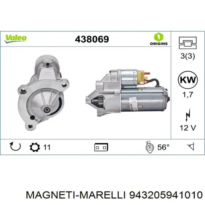 943205941010 Magneti Marelli Стартер двигуна