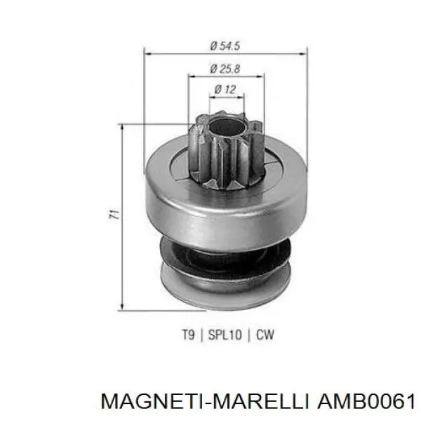AMB0061 Magneti Marelli Привід стартера бендикс