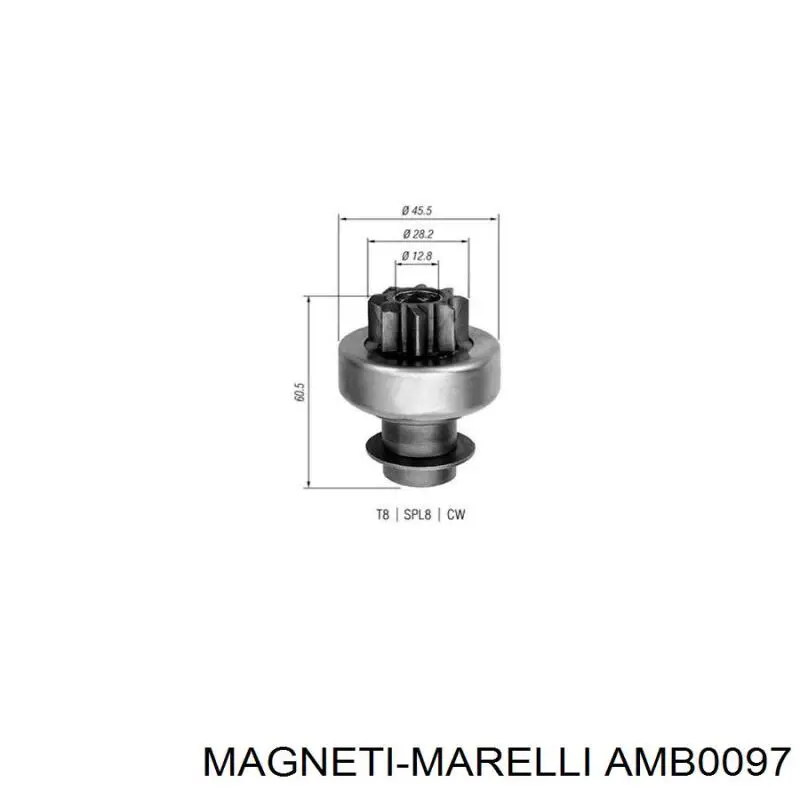 Бендикс стартера AMB0097 Magneti Marelli