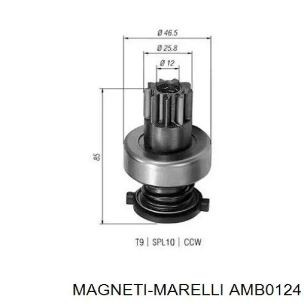 Бендикс стартера AMB0124 Magneti Marelli