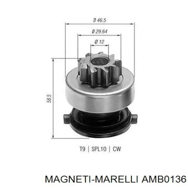 Бендикс стартера AMB0136 Magneti Marelli