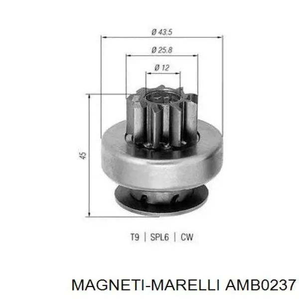 Бендикс стартера AMB0237 Magneti Marelli