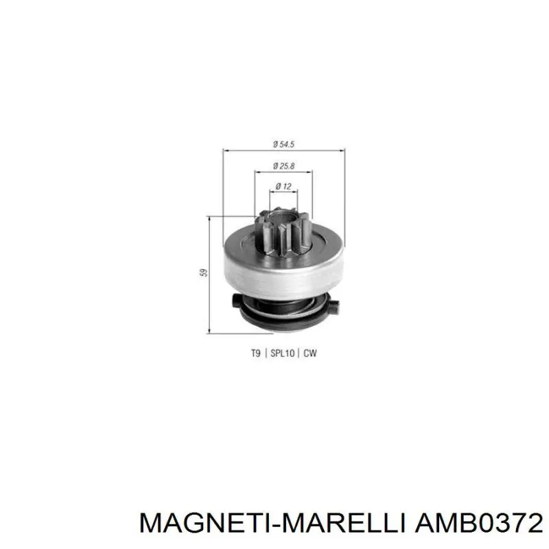 Бендикс стартера AMB0372 Magneti Marelli