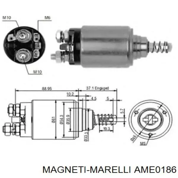 Втягуюче реле стартера AME0186 Magneti Marelli