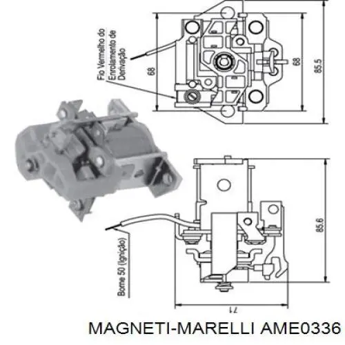 Реле втягуюче стартера AME0336 Magneti Marelli