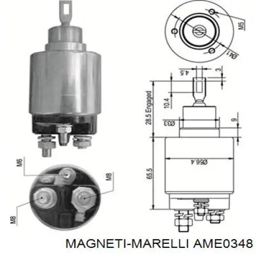 Втягуюче реле стартера AME0348 Magneti Marelli