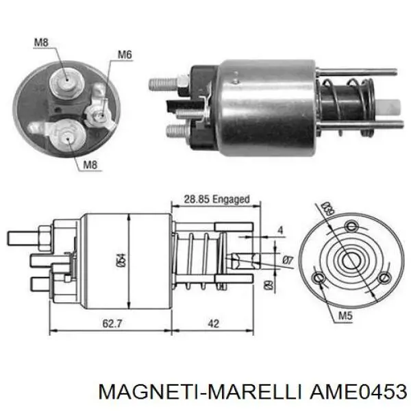 Втягуюче реле стартера AME0453 Magneti Marelli