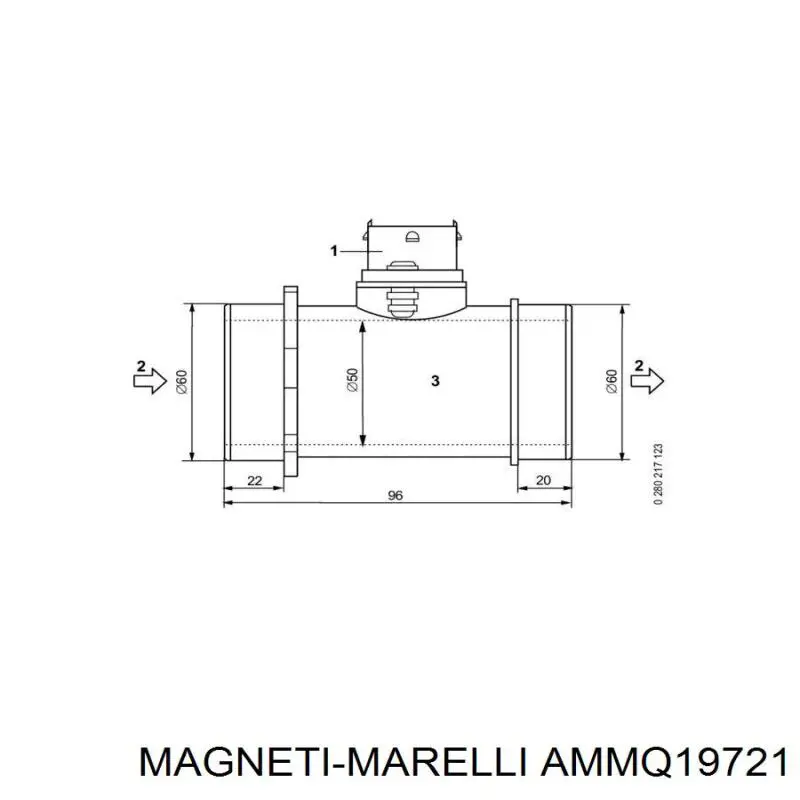 Витратомір повітря Magneti Marelli AMMQ19721