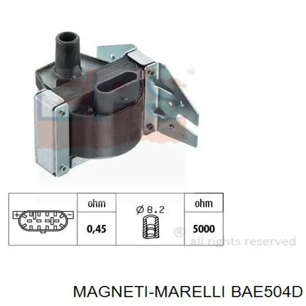 Котушка запалювання Magneti Marelli BAE504D ціна, від 21.14 USD