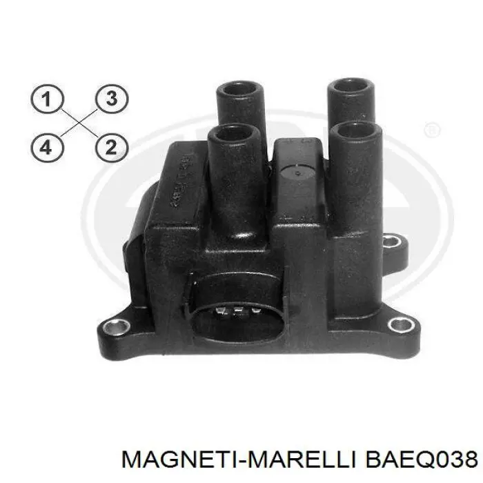 Котушка запалювання BAEQ038 Magneti Marelli