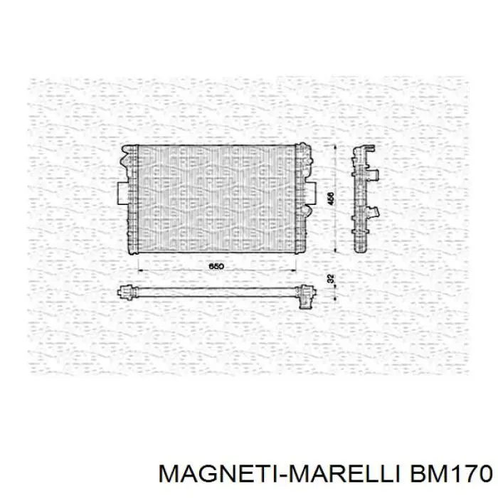 BM170 Magneti Marelli Радіатор охолодження двигуна