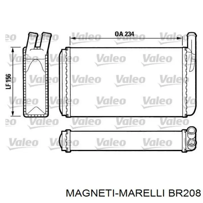 BR208 Magneti Marelli радіатор пічки (обігрівача)