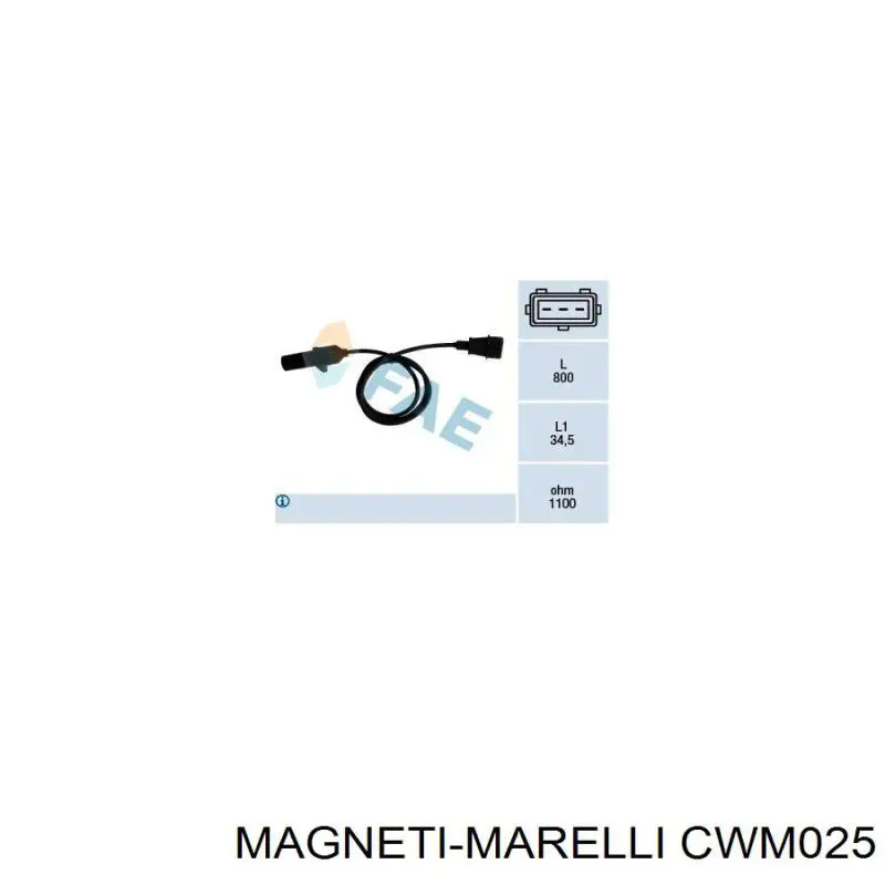 Датчик положення (оборотів) коленвалу CWM025 Magneti Marelli