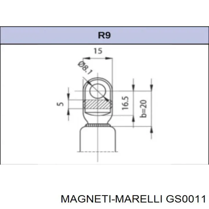 Амортизатор двері задньої Magneti Marelli GS0011 ціна, від 11.05 USD