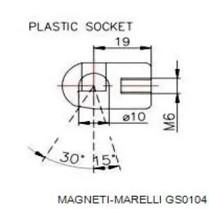 Амортизатор кришки багажника/ двері 3/5-ї задньої GS0104 Magneti Marelli