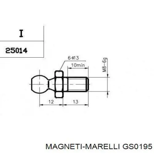 Амортизатор двері задньої Magneti Marelli GS0195 ціна, від 11.19 USD