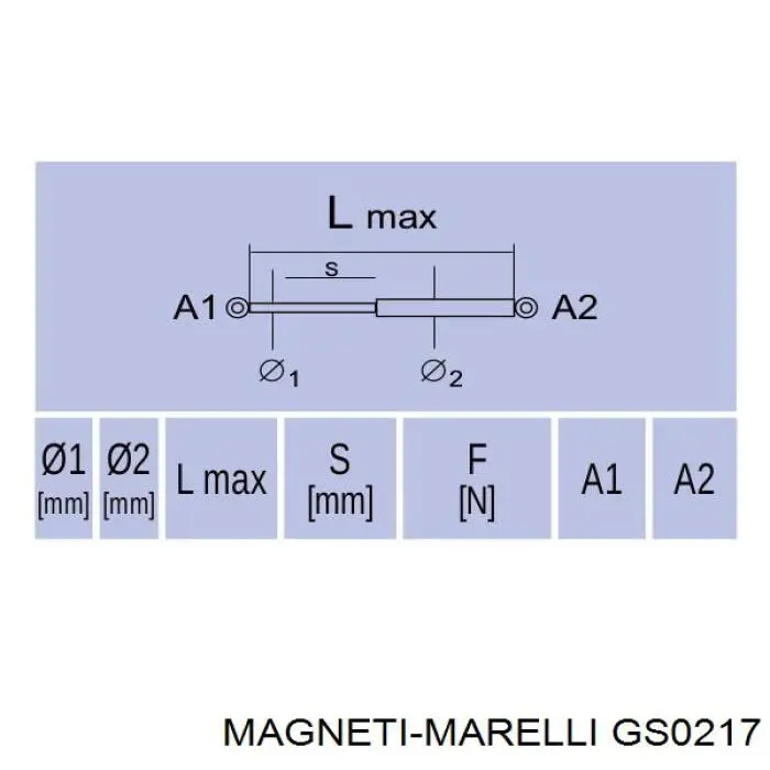 Амортизатор двері задньої Magneti Marelli GS0217 ціна, від 9.05 USD