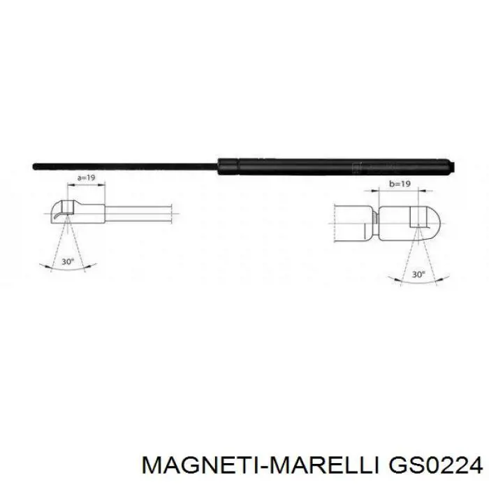 GS0224 Magneti Marelli Амортизатор кришки багажника / двері 3/5-ї задньої
