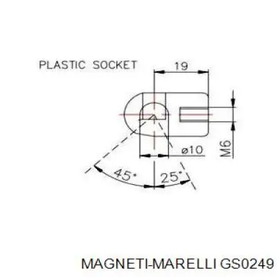 Амортизатор скла задніх, 3/5-ї двері (ляди) GS0249 Magneti Marelli