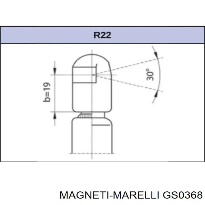 Амортизатор кришки багажника/ двері 3/5-ї задньої GS0368 Magneti Marelli