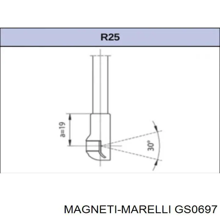 GS0697 Magneti Marelli амортизатор кришки багажника/ двері 3/5-ї задньої