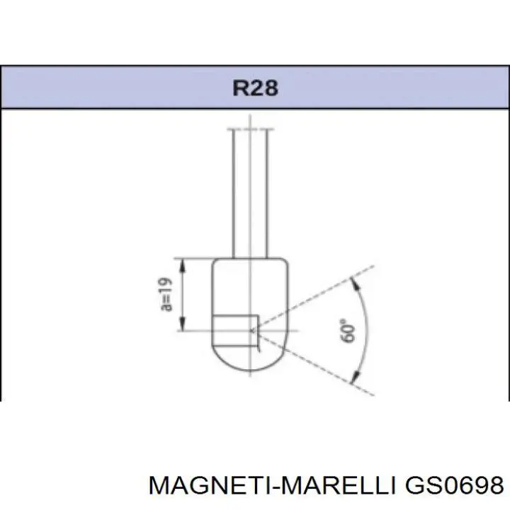 Амортизатор скла задніх, 3/5-ї двері (ляди) GS0698 Magneti Marelli