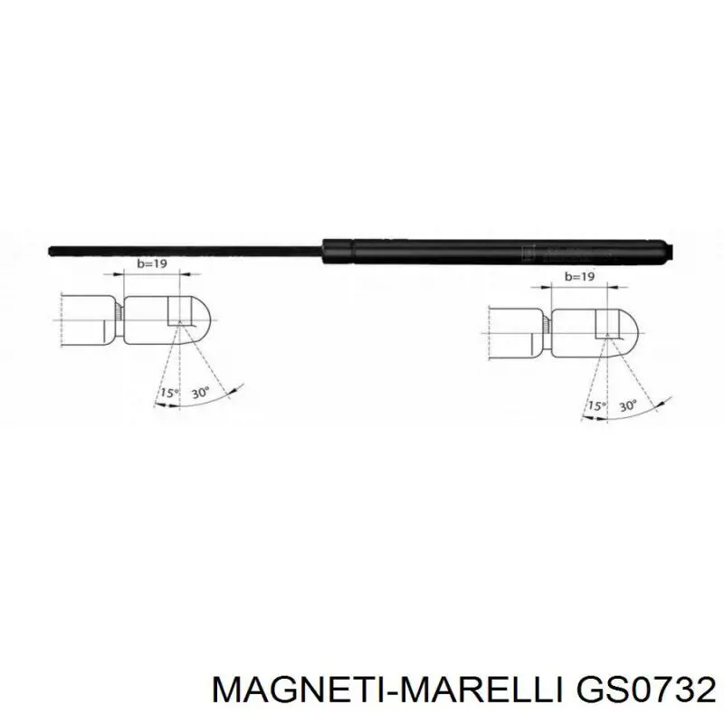Амортизатор двері задньої Magneti Marelli GS0732 ціна, від 8.87 USD