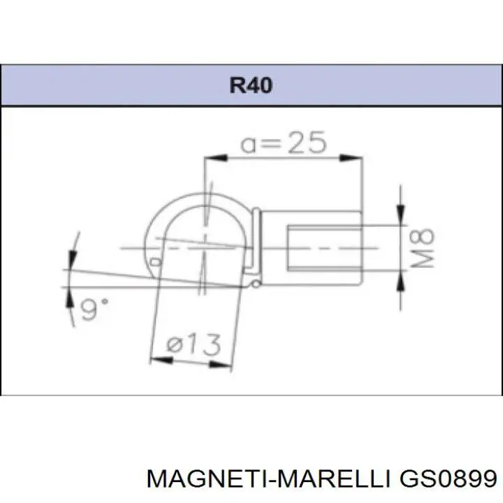 GS0899 Magneti Marelli амортизатор кришки багажника/ двері 3/5-ї задньої