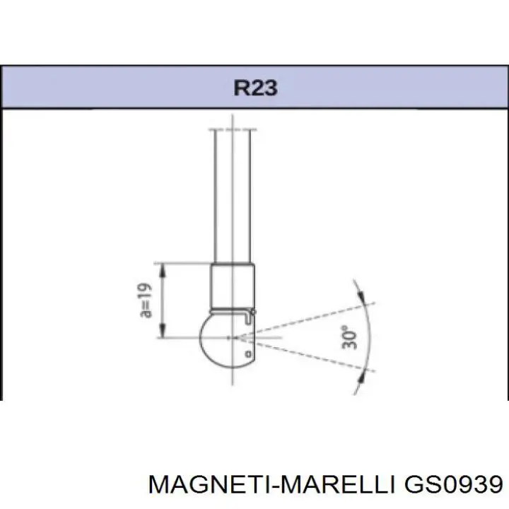 Амортизатор кришки багажника/ двері 3/5-ї задньої GS0939 Magneti Marelli