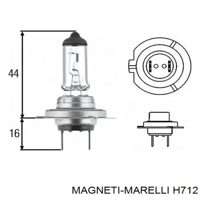 H712 Magneti Marelli лампочка галогенна
