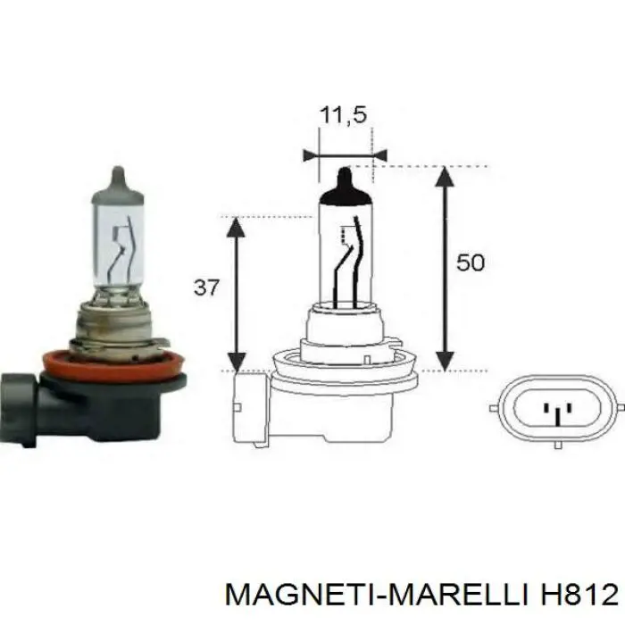 H812 Magneti Marelli Лампочка галогенна