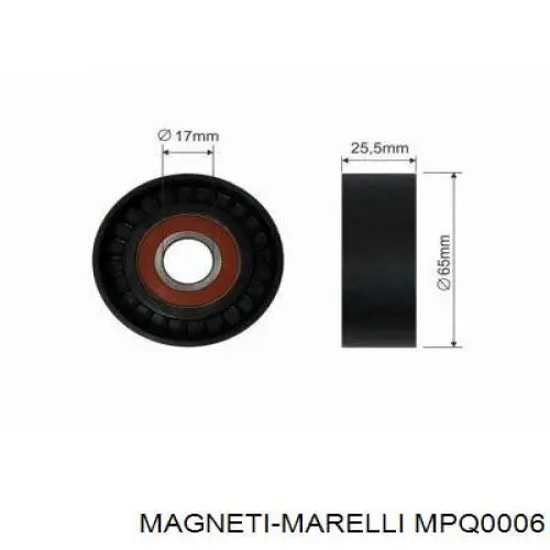 MPQ0006 Magneti Marelli ролик натягувача приводного ременя