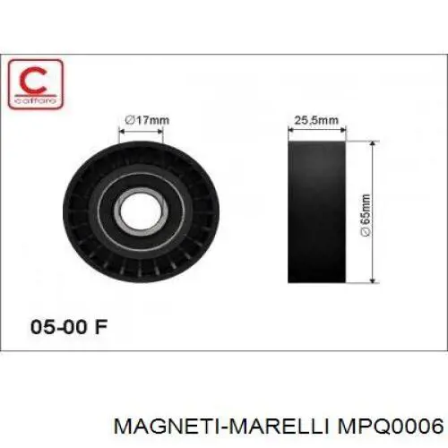 MPQ0006 Magneti Marelli Ролик натяжителя ременя агрегатів