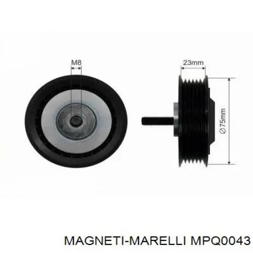 MPQ0043 Magneti Marelli ролик натягувача приводного ременя