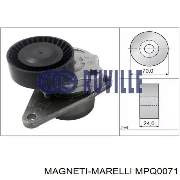 MPQ0071 Magneti Marelli Ролик приводного ременя, паразитний