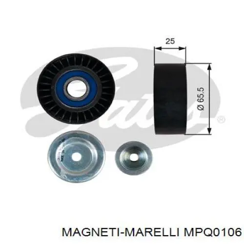 MPQ0106 Magneti Marelli Ролик приводного ременя, паразитний