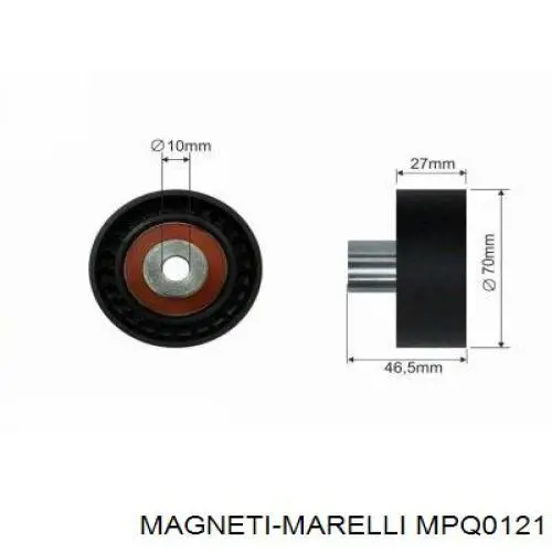 MPQ0121 Magneti Marelli Ролик приводного ременя, паразитний