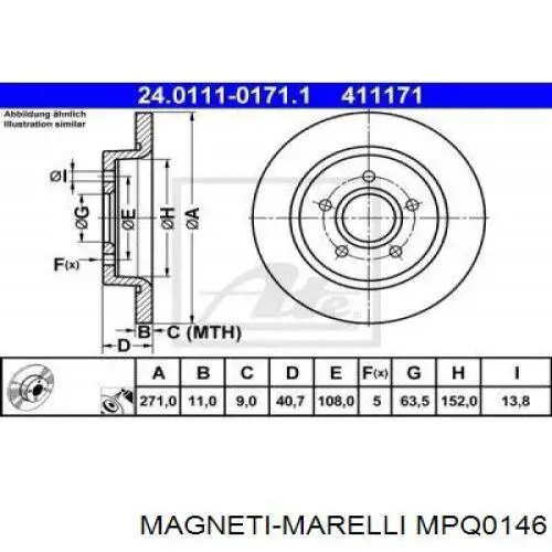Купити MPQ0146 Magneti Marelli Натяжний ролик