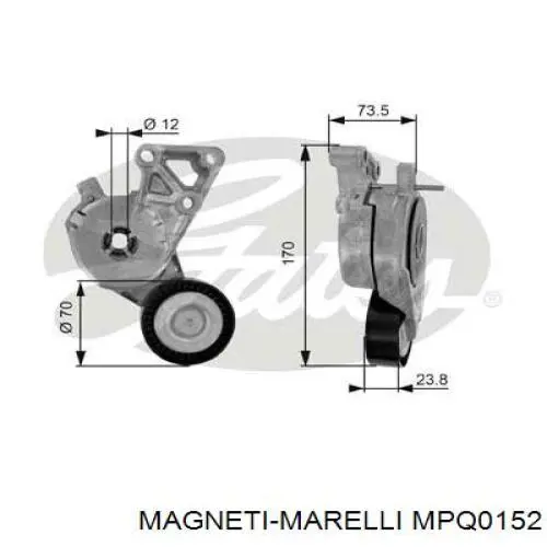 Натяжний ролик MPQ0152 Magneti Marelli