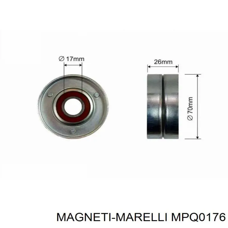 MPQ0176 Magneti Marelli ролик натягувача приводного ременя