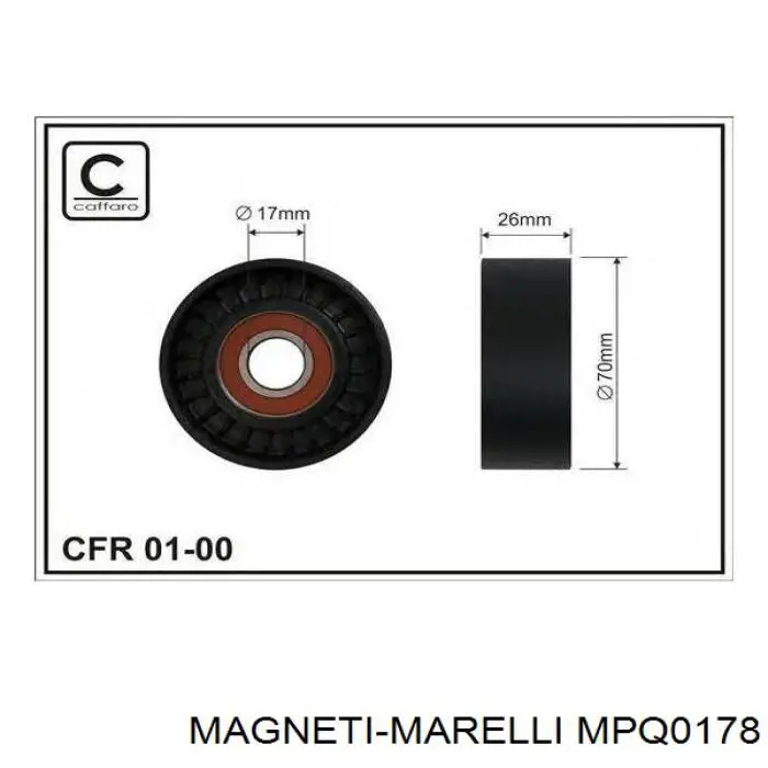 Натяжний ролик Magneti Marelli MPQ0178 ціна, від 12.58 USD