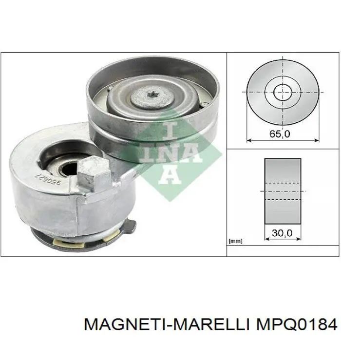 MPQ0184 Magneti Marelli Ролик натяжителя ременя агрегатів
