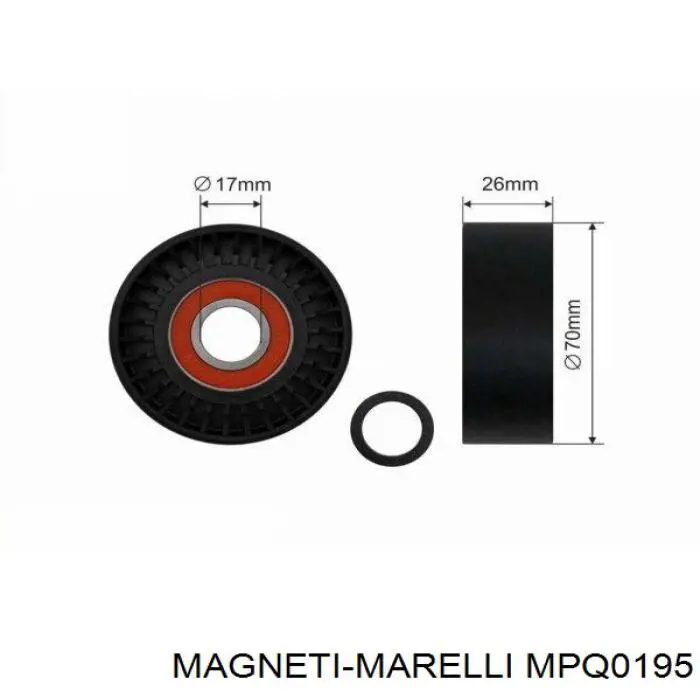 MPQ0195 Magneti Marelli ролик натягувача приводного ременя