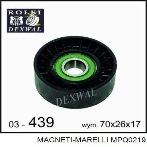 MPQ0219 Magneti Marelli Ролик натяжителя ременя агрегатів