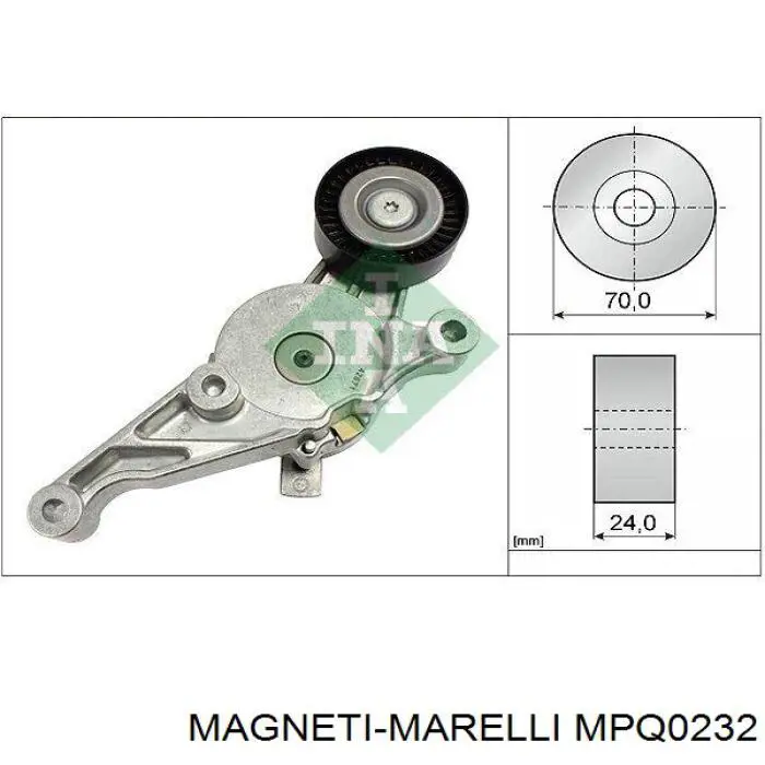 Натяжний ролик Magneti Marelli MPQ0232 ціна, від 13.71 USD