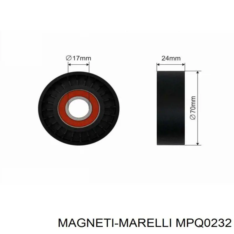 MPQ0232 Magneti Marelli Ролик натяжителя ременя агрегатів