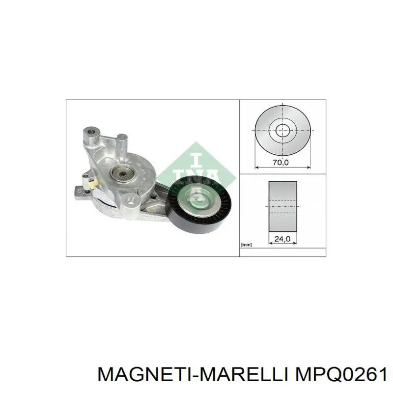 MPQ0261 Magneti Marelli Ролик натяжителя ременя агрегатів