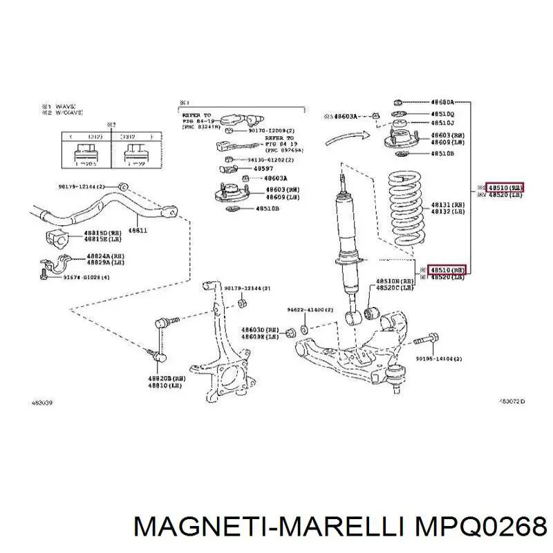 Ролик натягувача приводного ременя MPQ0268 Magneti Marelli