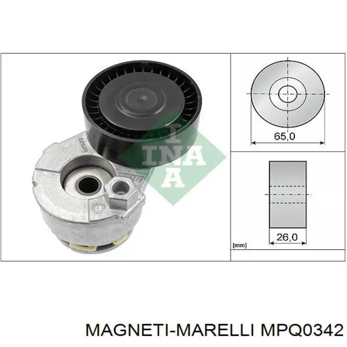 MPQ0342 Magneti Marelli Ролик натяжителя ременя агрегатів